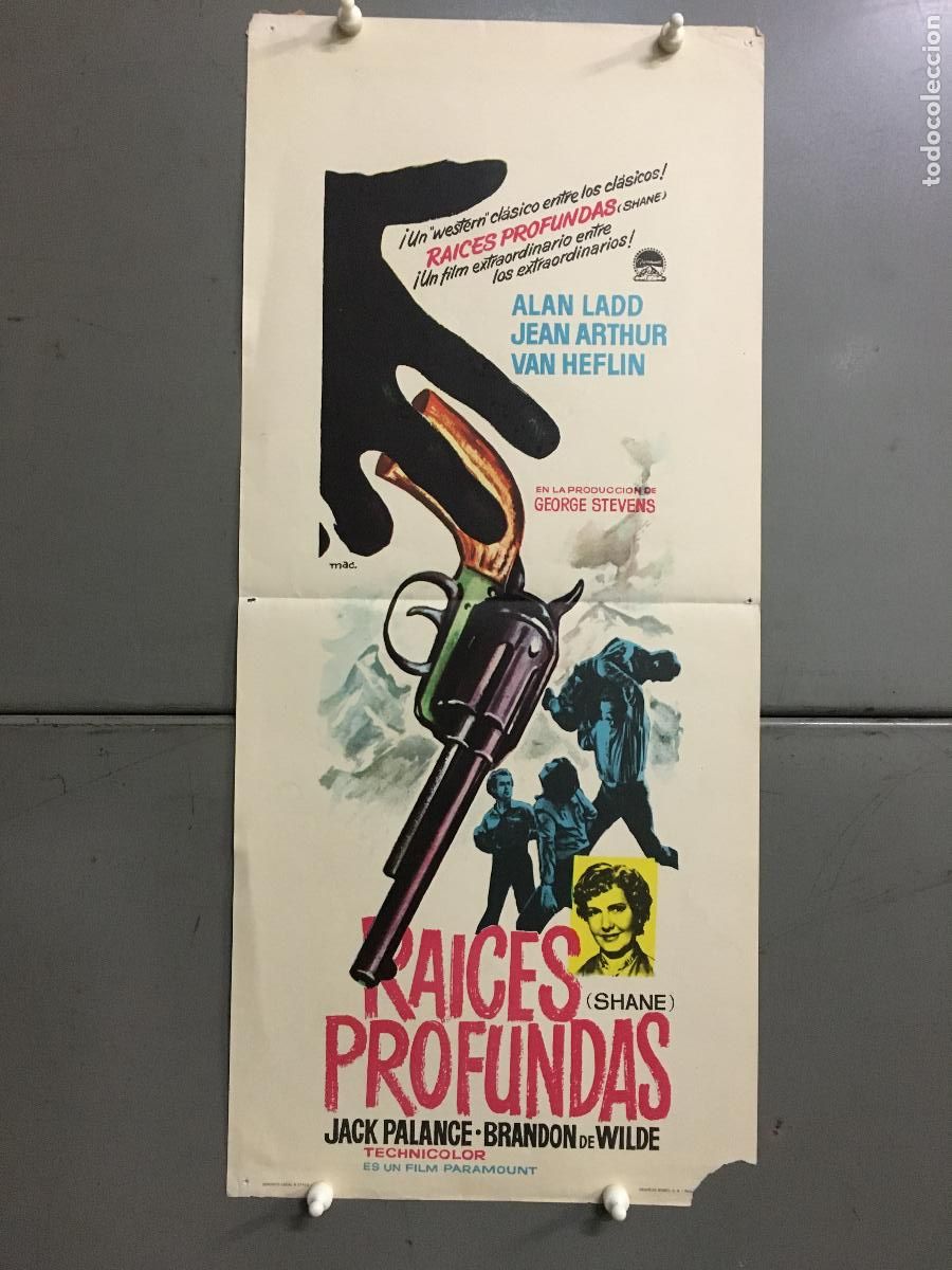 Cine: PTEB 109 RAICES PROFUNDAS shane PROGRAMA PASQUIN PARAMOUNT ALAN LADD VAN HEFLIN JACK PALANCE