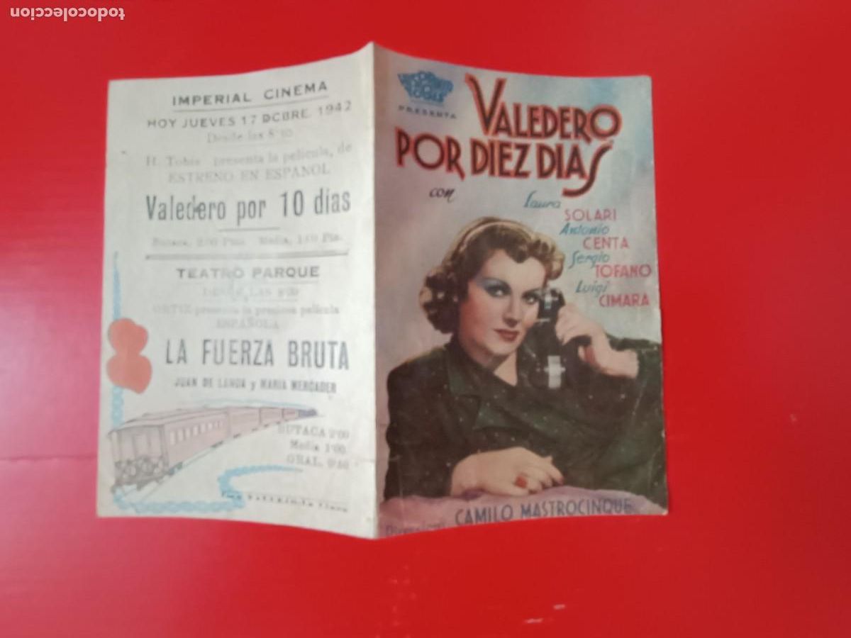 Kino: VALEDERO POR DIEZ D&Iacute;AS, C/P. IMPERIAL CINEMA, 1942. ES DOBLE.