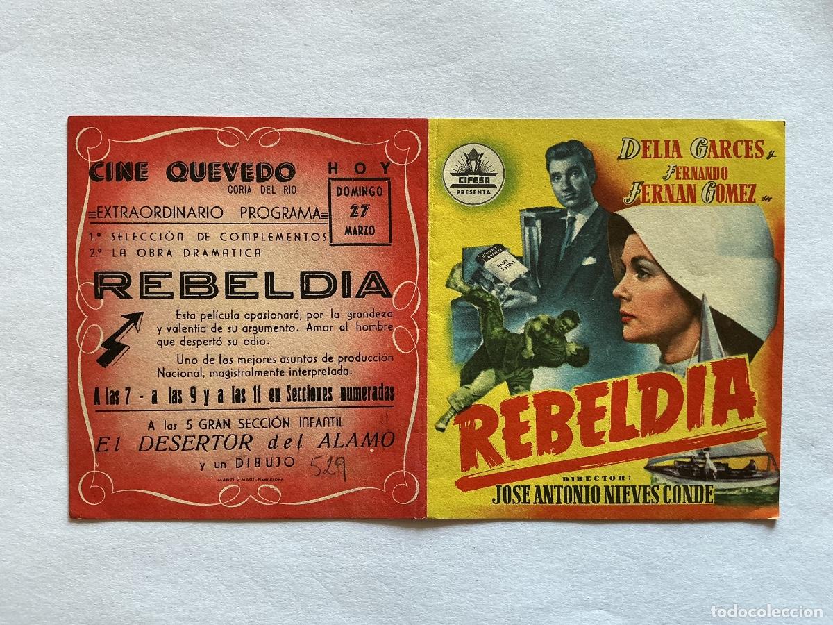 Kino: PROGRAMA DOBLE CIFESA REBELD&Iacute;A FERNANDO REY CINE QUEVEDO CORIA DEL R&Iacute;O SEVILLA