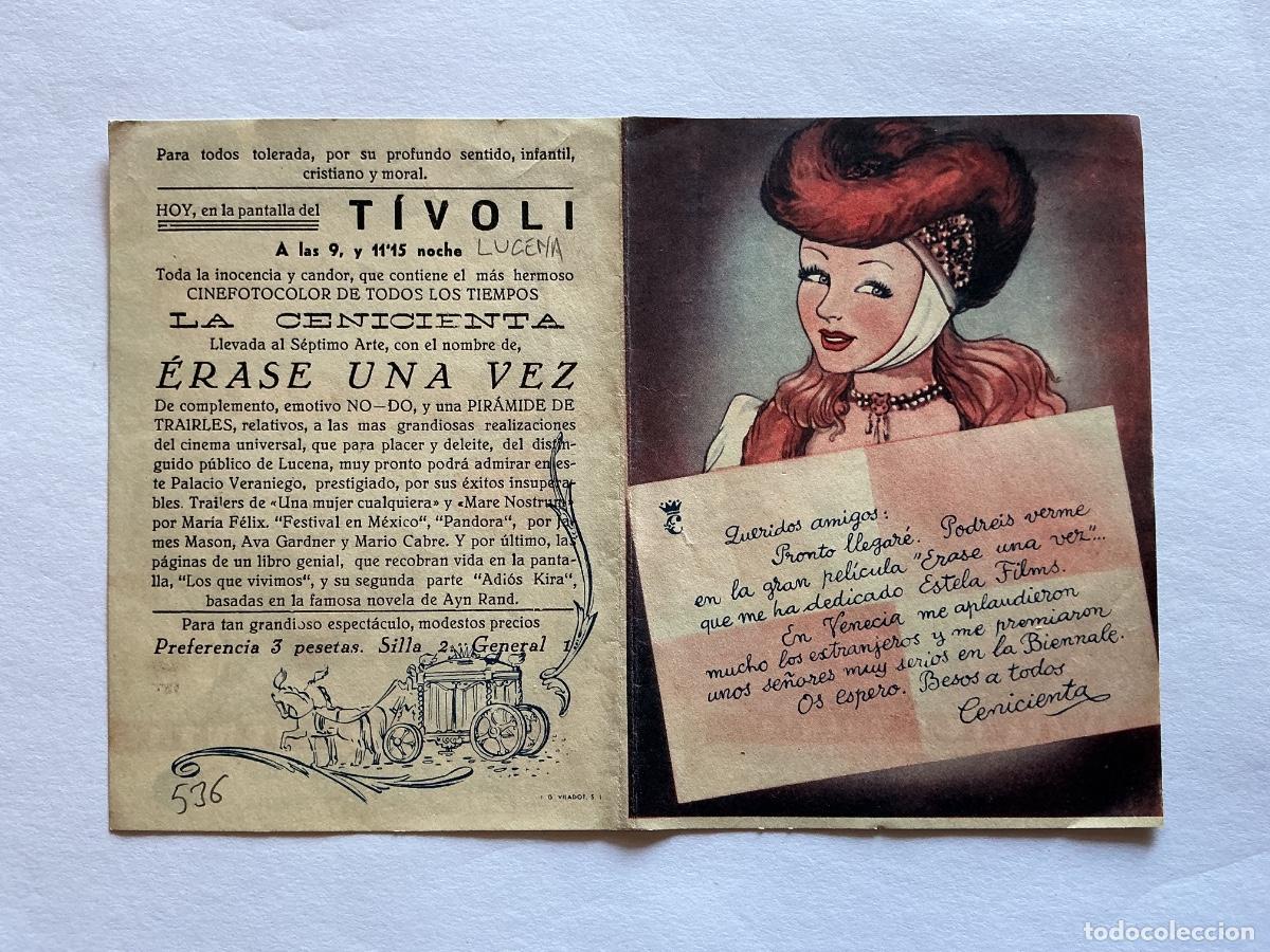 Kino: PROGRAMA &Eacute;RASE UNA VEZ LA CENICIENTA DIBUJOS ANIMADOS CINE T&Iacute;VOLI LUCENA C&Oacute;RDOBA