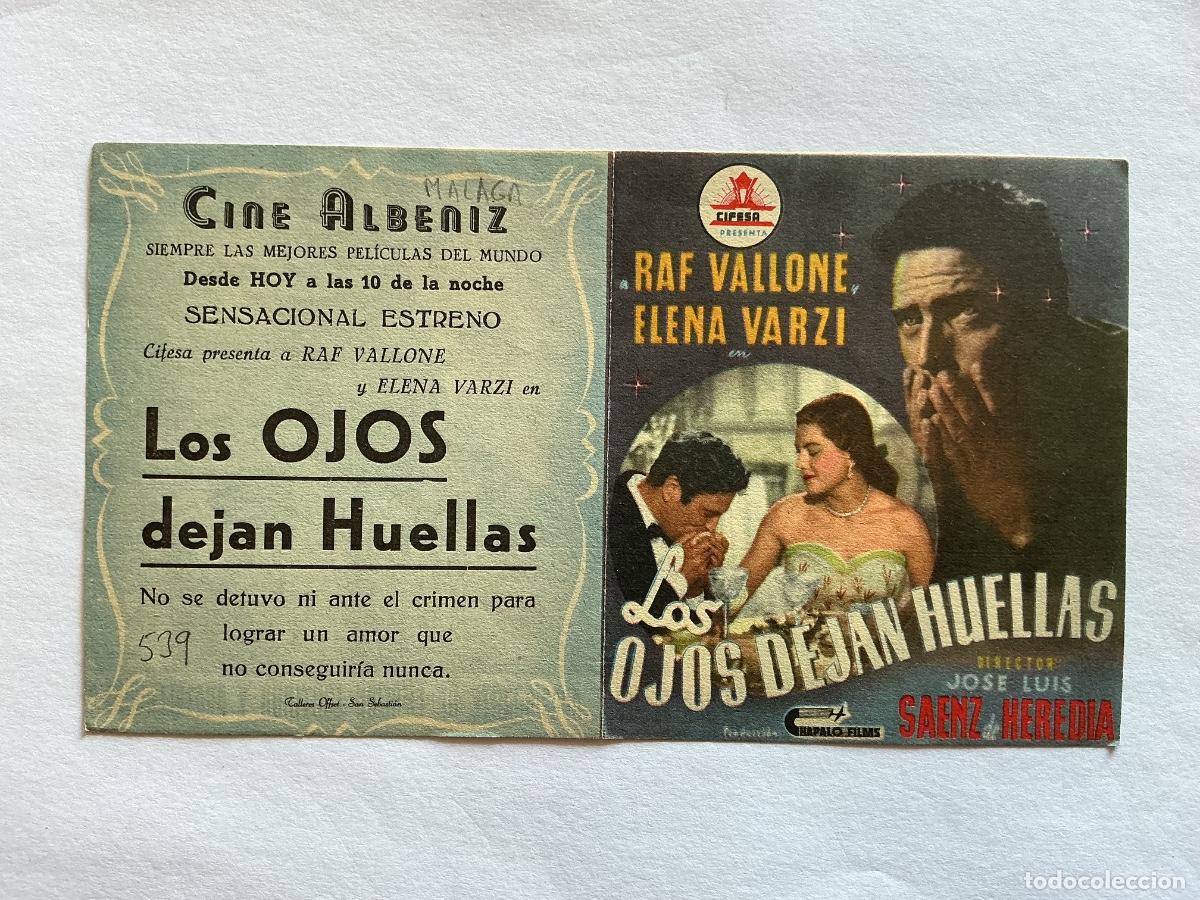 Kino: PROGRAMA DOBLE CIFESA LOS OJOS DEJAN HUELLAS EMMA PENELLA CINE ALBENIZ MALAGA