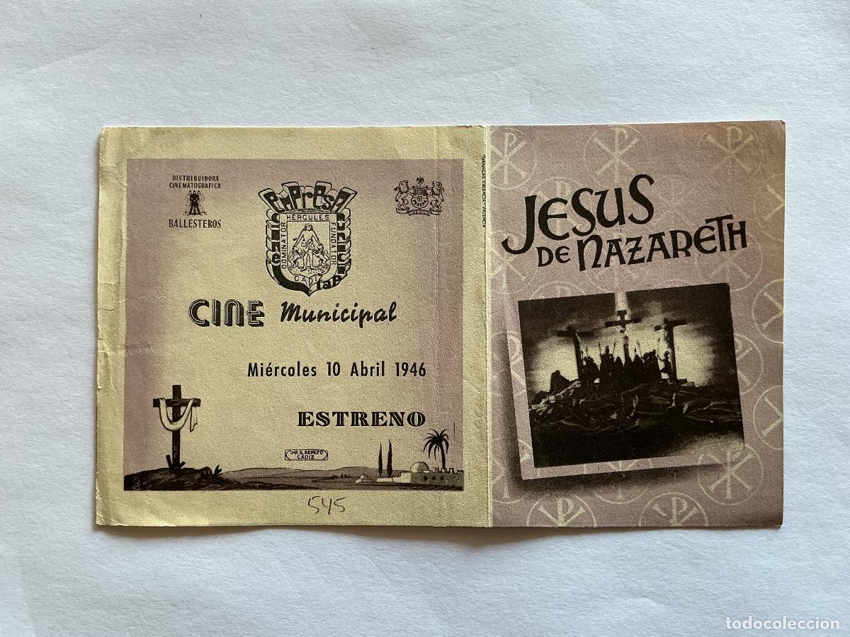 Kino: PROGRAMA DOBLE JESUS DE NAZARETH ADRIANA LAMAR CINE MUNICIPAL CADIZ