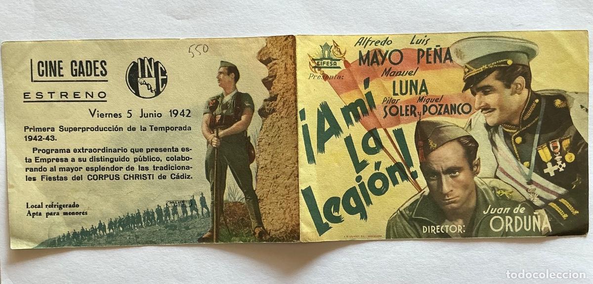 Cine: PROGRAMA DOBLE CIFESA A MI LA LEGI&Oacute;N LUIS PE&Ntilde;A CINE GADES C&Aacute;DIZ