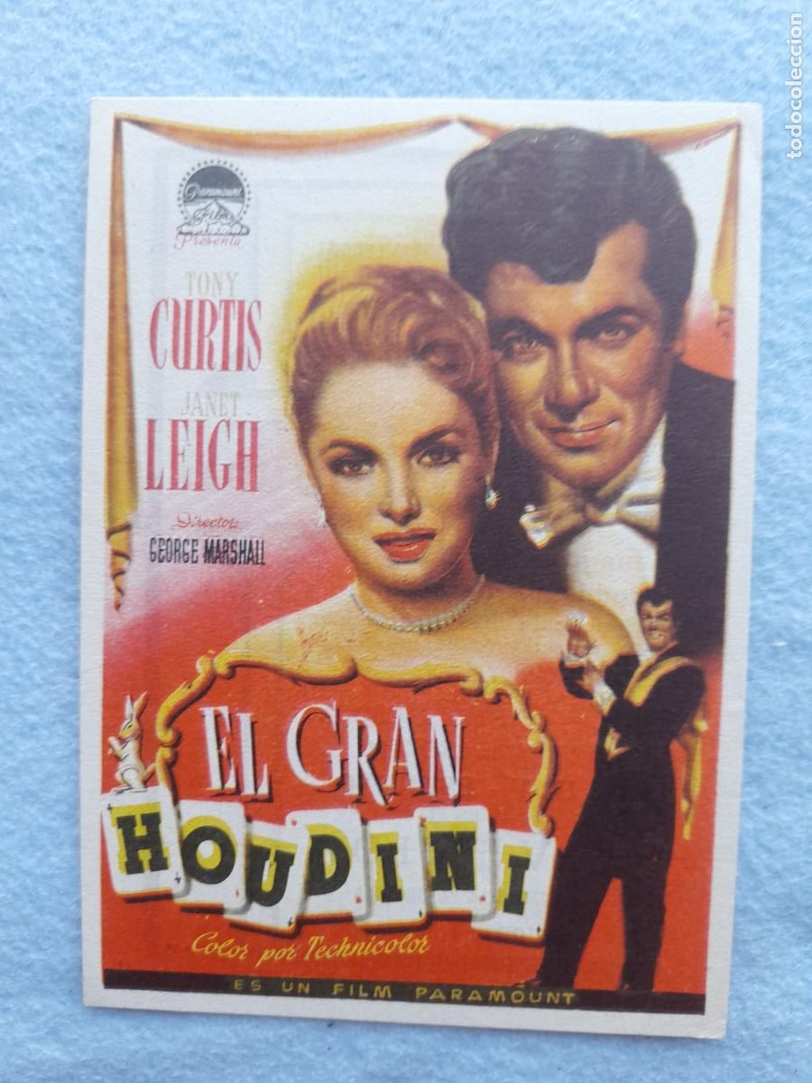 Cine: El Gran Houdini. Tony Curtis, Janet Leigh.