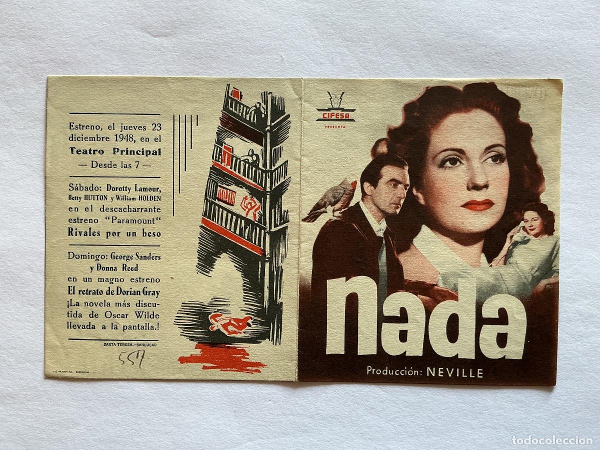 Cine: PROGRAMA DOBLE CIFESA NADA MAR&Iacute;A CA&Ntilde;ETE CINE TEATRO PRINCIPAL C&Aacute;DIZ