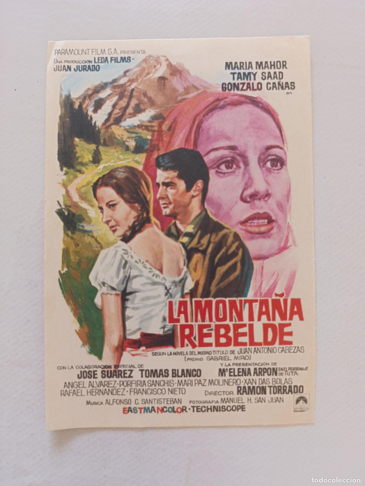 Cine: FOLLETO DE MANO - LA MONTA&Ntilde;A REBELDE - MARIA MAHOR - SIN PUBLICIDAD (149I)