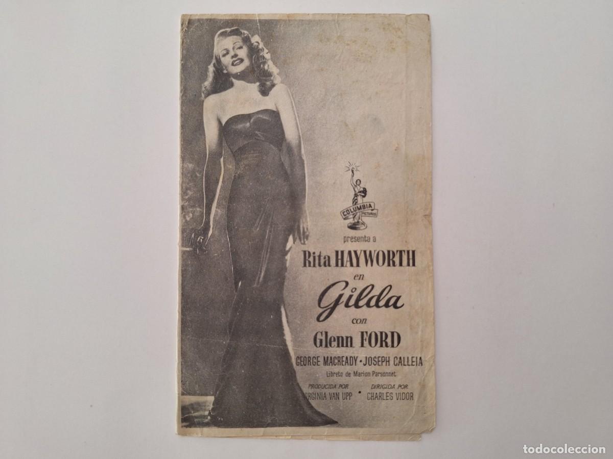 Cine: CINE FOLLETO MANO DOBLE GILDA RITA HAYWORTH GRAN CINEMA BARCELONA FMD RV 94