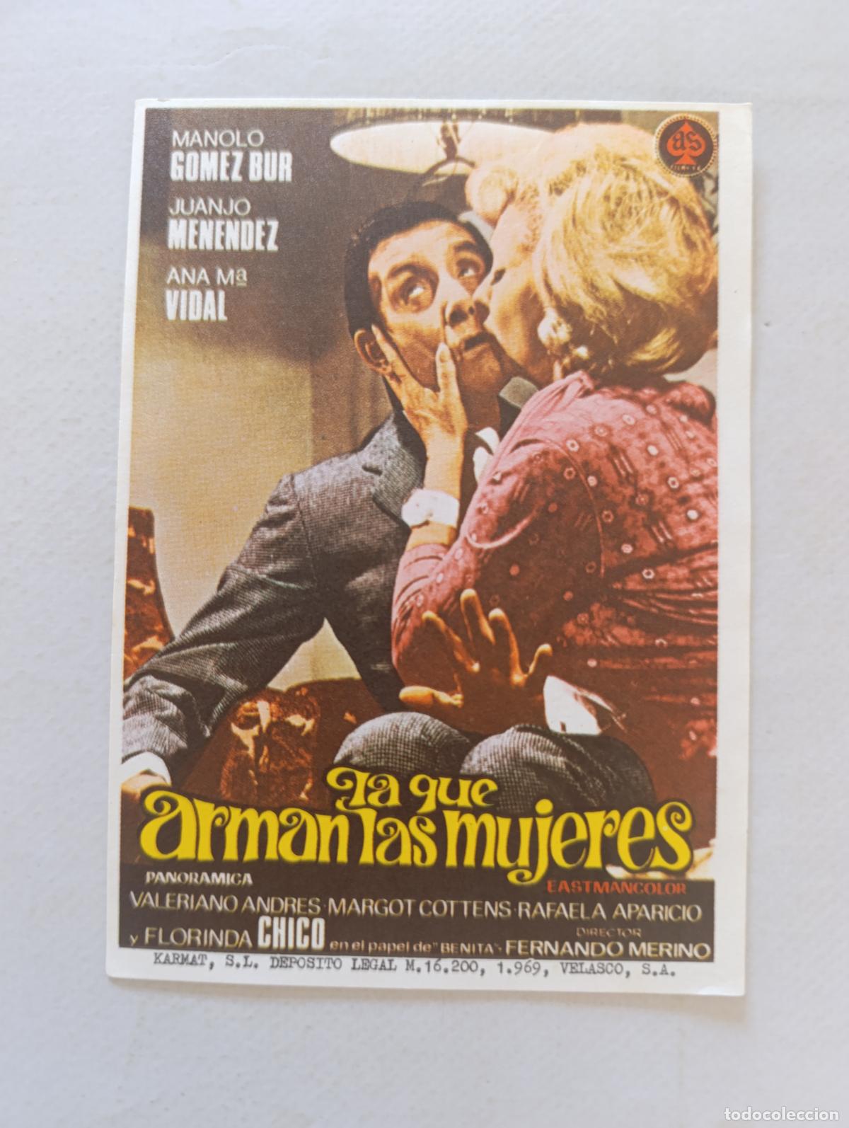 Cine: FOLLETO DE MANO - LA QUE ARMAN LAS MUJERES - MANOLO GOMEZ BUR - SIN PUBLICIDAD (149J)