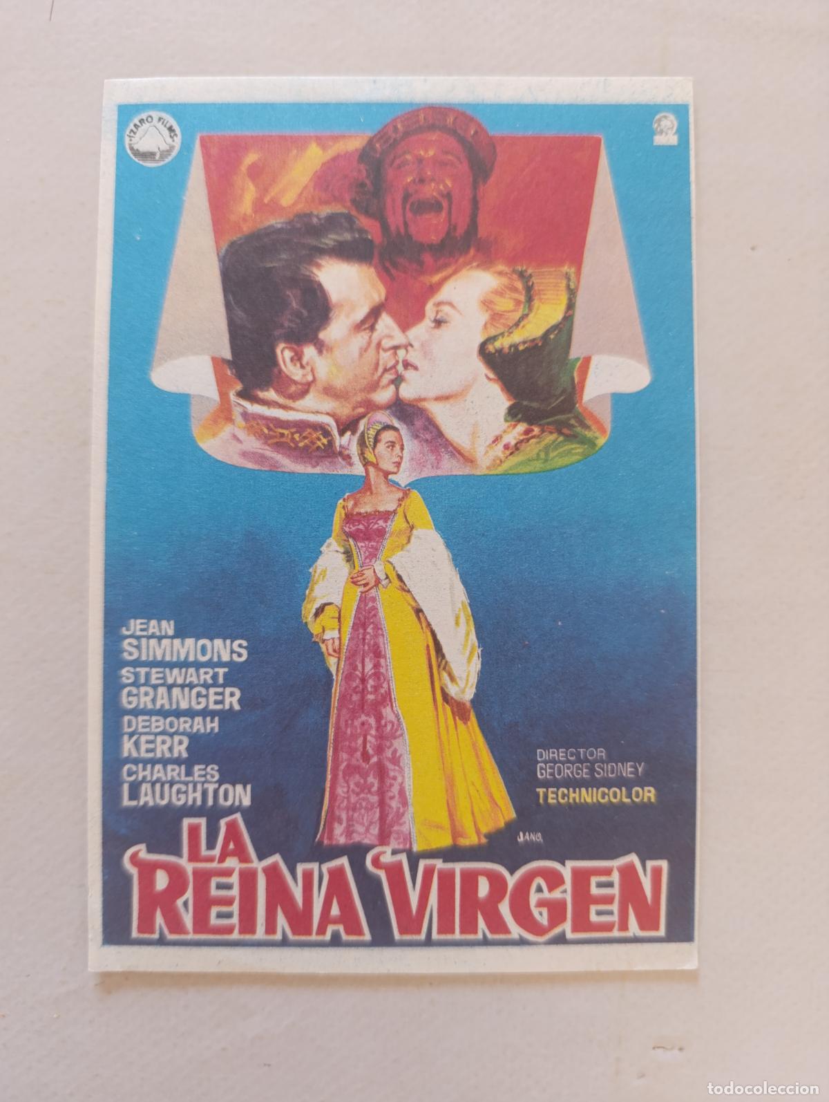 Cine: FOLLETO DE MANO - LA REINA VIRGEN - JEAN SIMMONS, STEWART GRANGER - SIN PUBLICIDAD (149J)