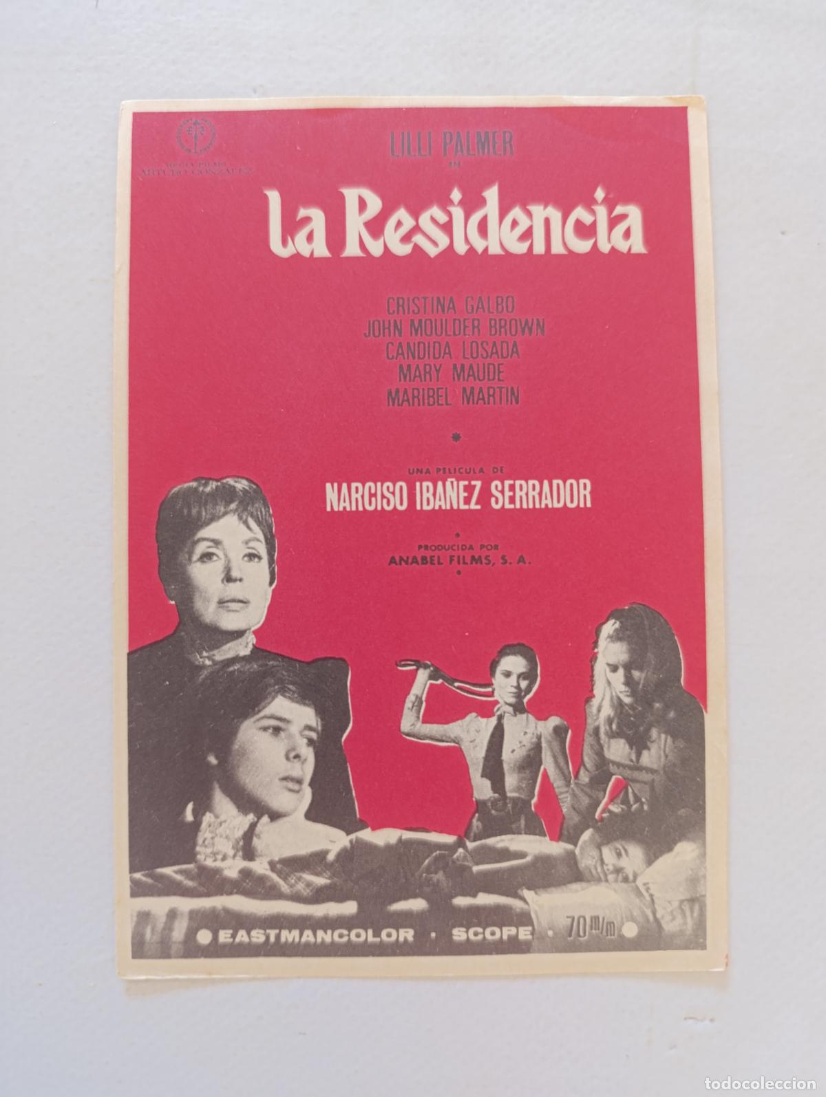 Cine: FOLLETO DE MANO - LA RESIDENCIA - NARCISO IBA&Ntilde;EZ SERRADOR - SIN PUBLICIDAD (149J)