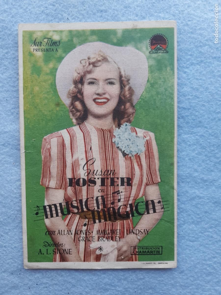 Kino: M&uacute;sica M&aacute;gica. Susan Foster. Allan Ones. Margaret Lindsay. A&ntilde;o 1946.