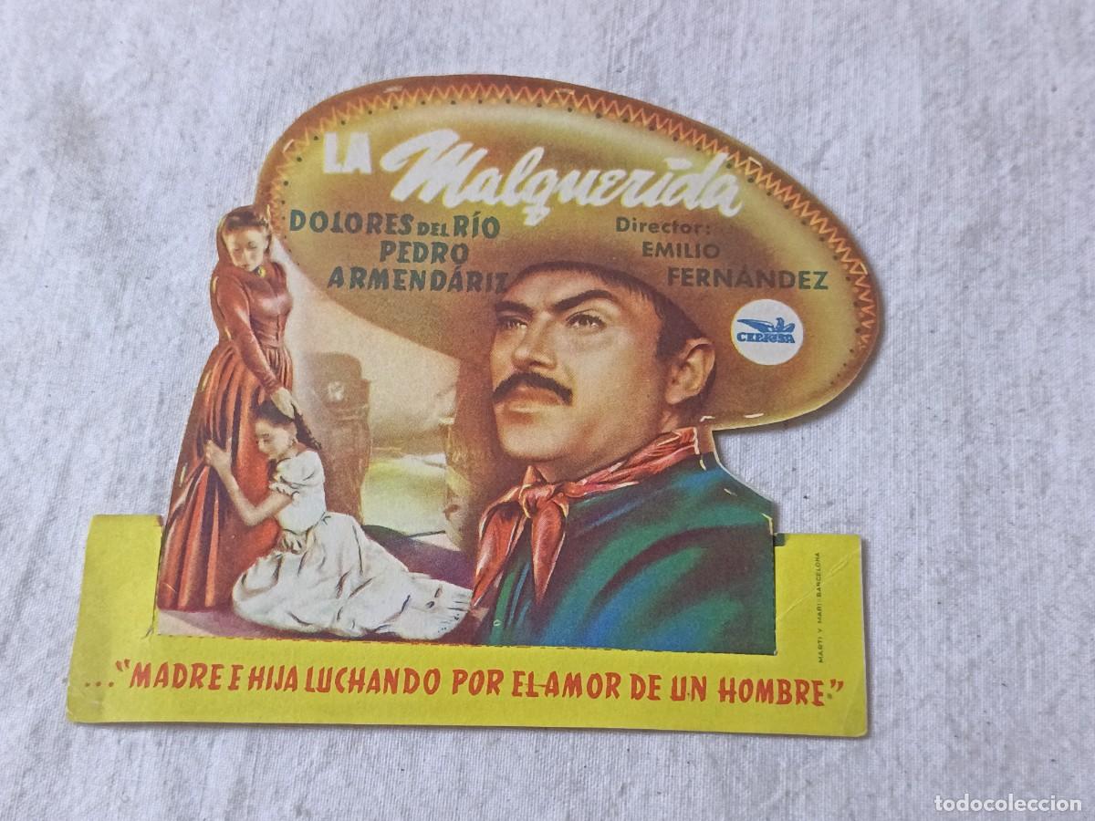Cine: Curioso Folleto de Cine de Mano Troquelado, La Malquerida