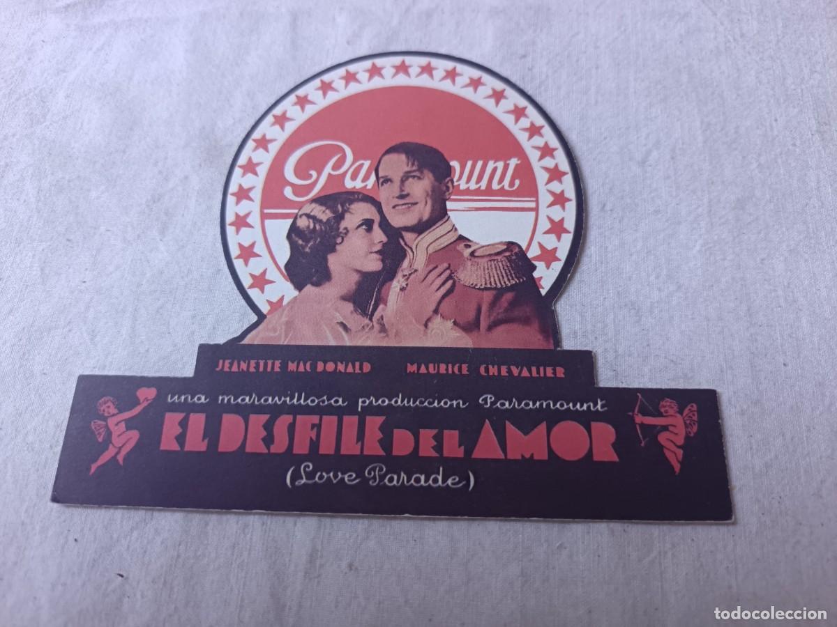 Foglietti di film di film antichi di cinema: Curioso Folleto de Cine de Mano Troquelado, El Desfile del Amor