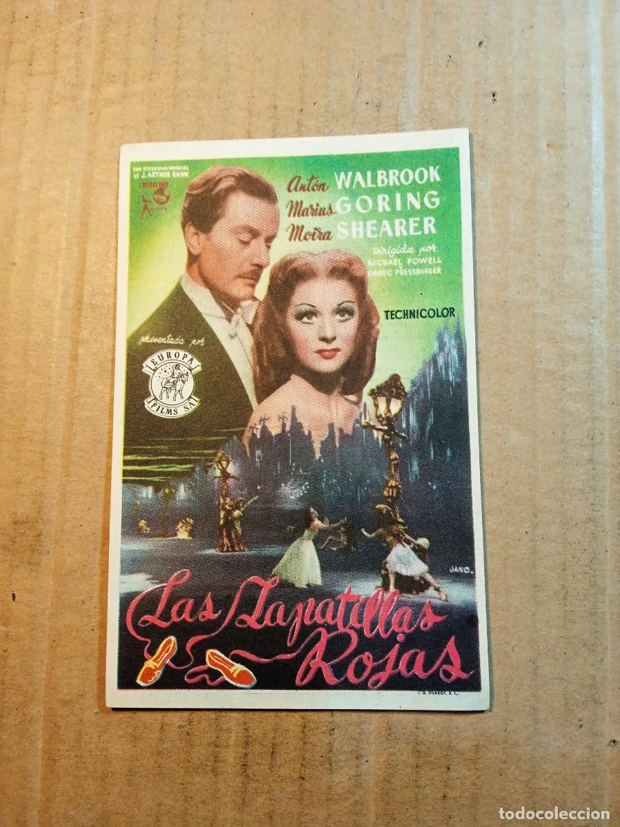 Kino: FOLLETO DE MANO CON PUBLICIDAD LAS ZAPATILLAS ROJAS