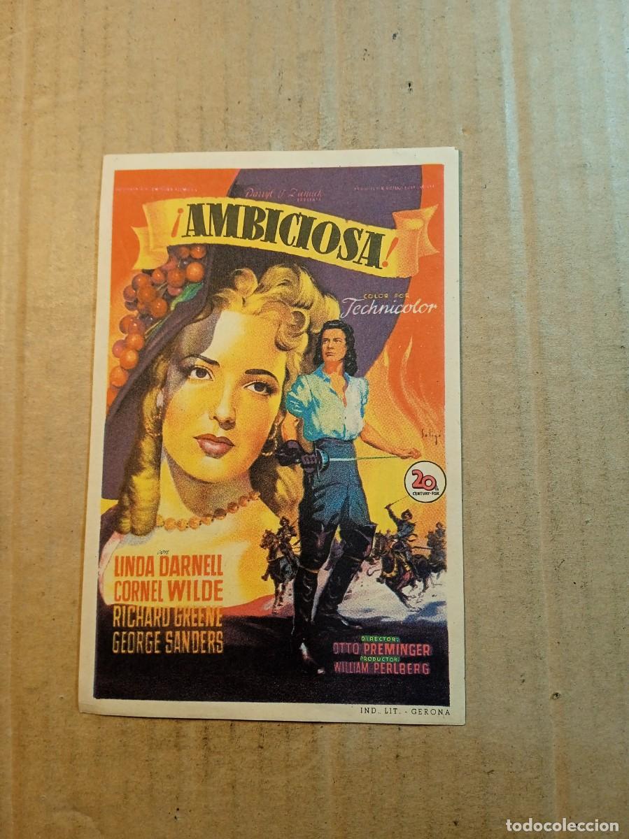  Foglietti di film di film antichi di cinema: FOLLETO DE MANO CON PUBLICIDAD AMBICIOSA