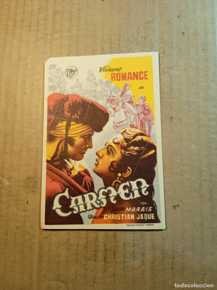 Cine: FOLLETO DE MANO CON PUBLICIDAD CARMEN