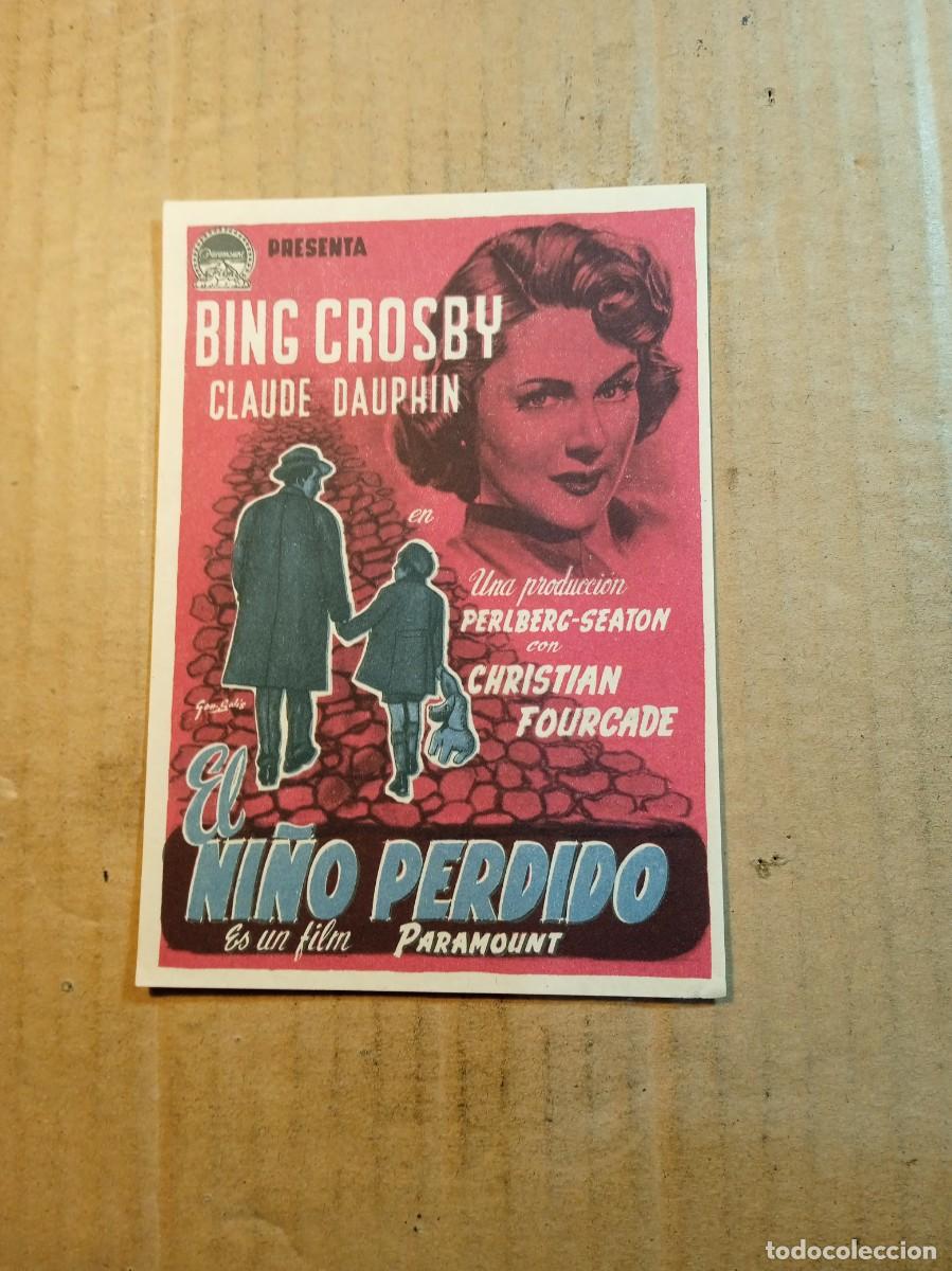 Cinema: FOLLETO DE MANO CON PUBLICIDAD EL NI&Ntilde;O PERDIDO