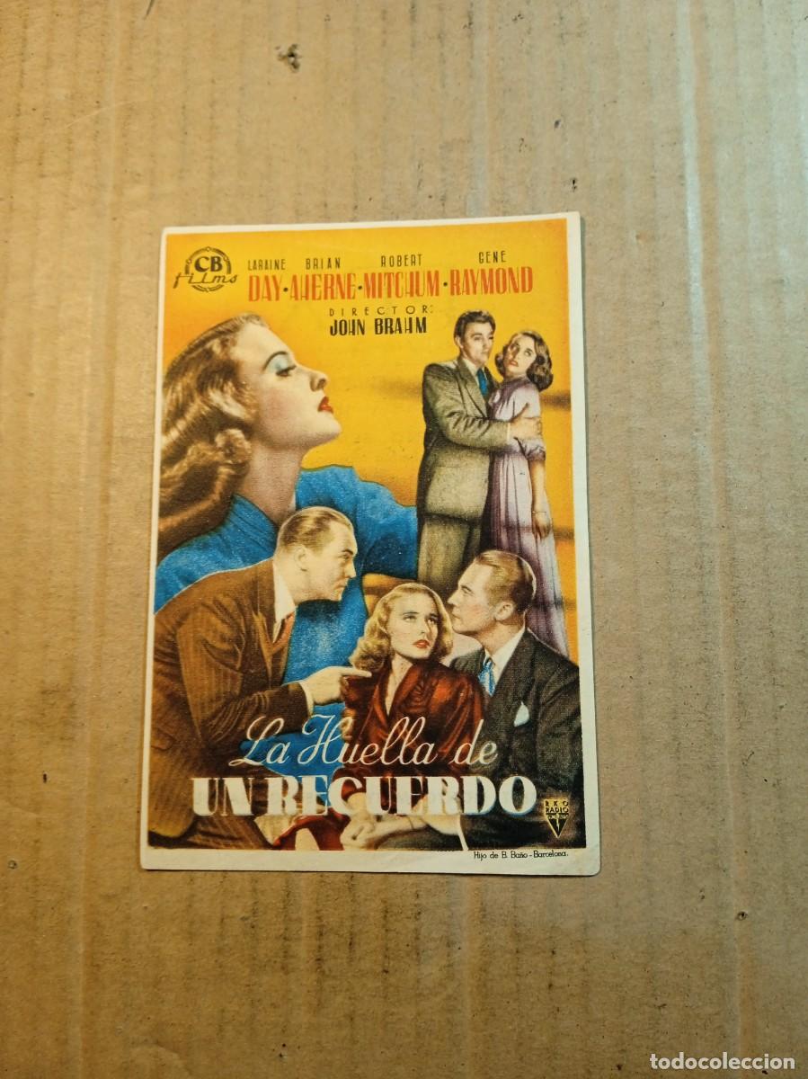 Kino: FOLLETO DE MANO CON PUBLICIDAD LA HUELLA DE UN RECUERDO