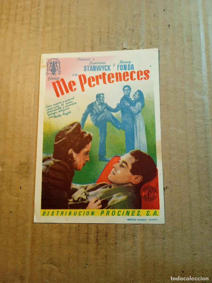  Flyers Publicitaires de films Anciens: FOLLETO DE MANO CON PUBLICIDAD ME PERTENECES