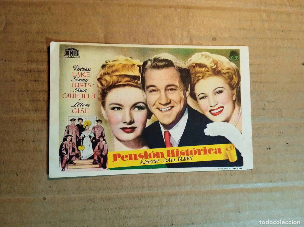 Cine: FOLLETO DE MANO CON PUBLICIDAD PENSION HISTORICA