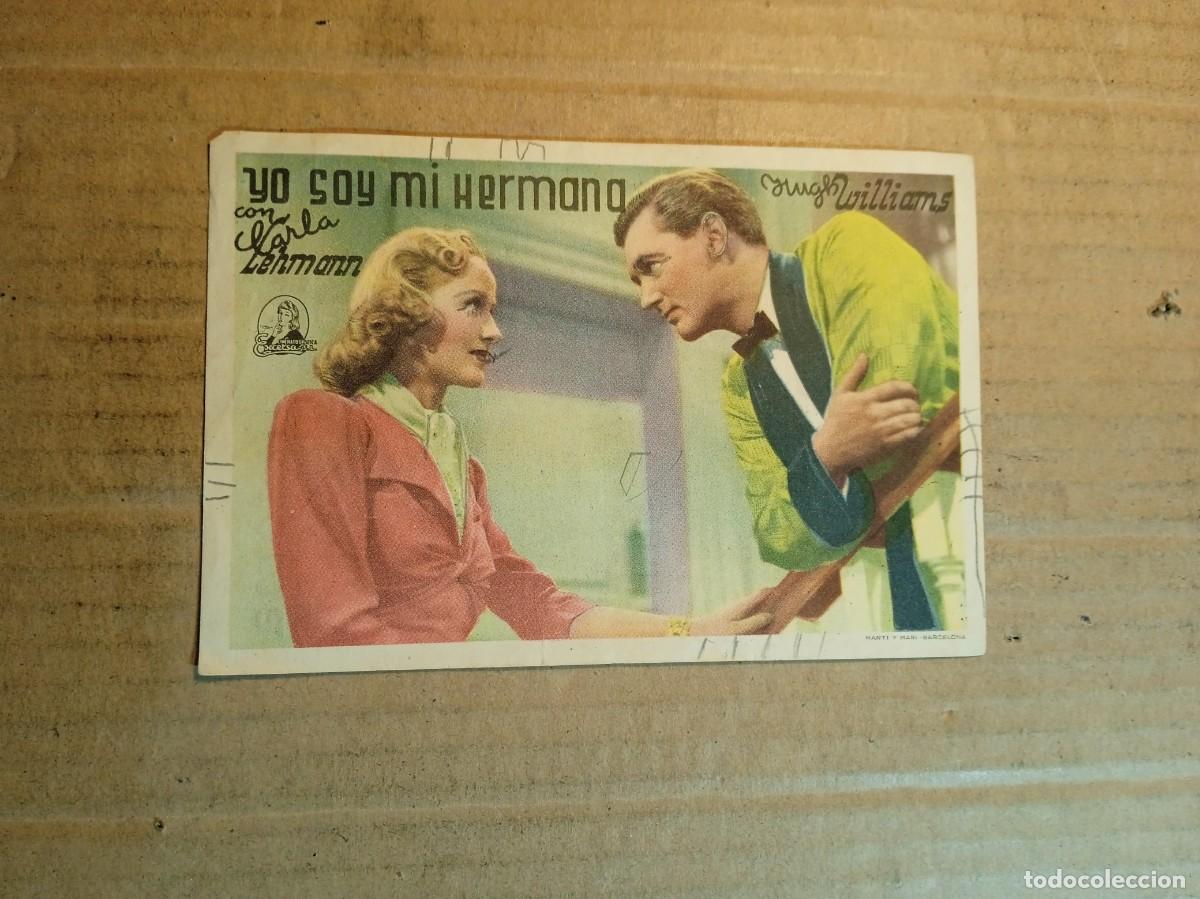  Foglietti di film di film antichi di cinema: FOLLETO DE MANO CON PUBLICIDAD YO SOY MI HERMANA