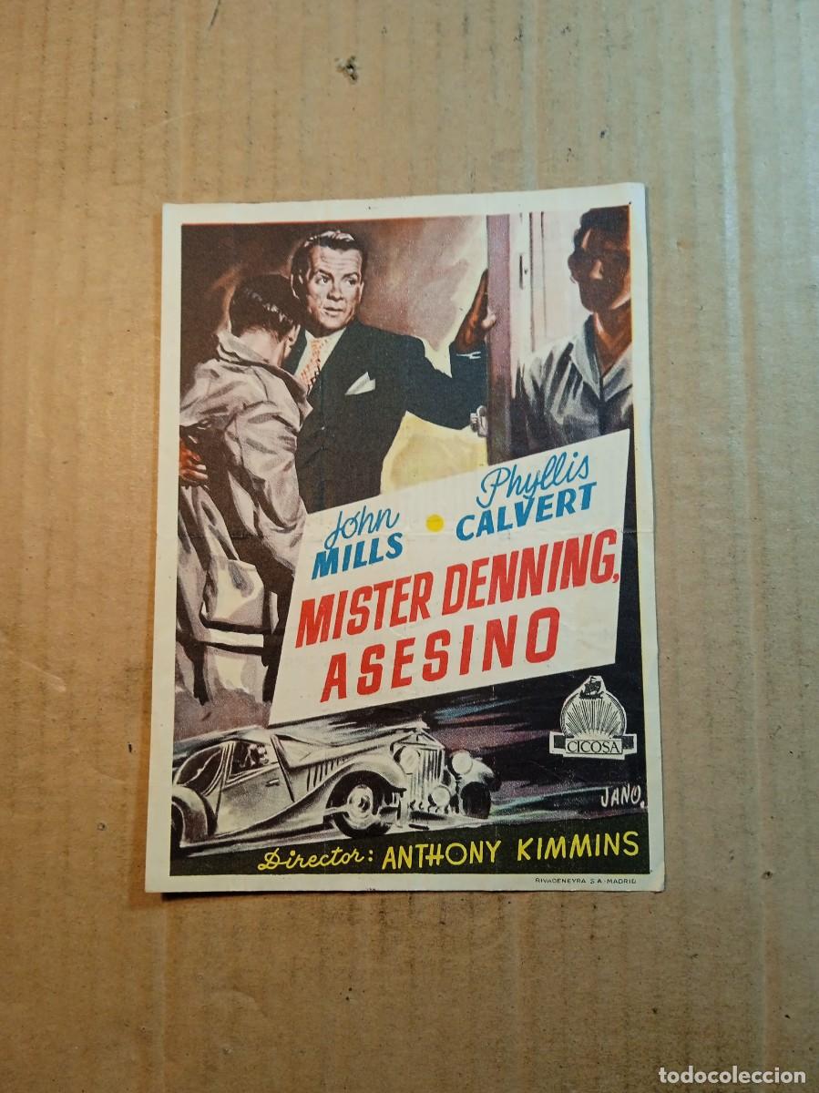 Kino: FOLLETO DE MANO CON PUBLICIDAD MISTER DENNING ASESINO