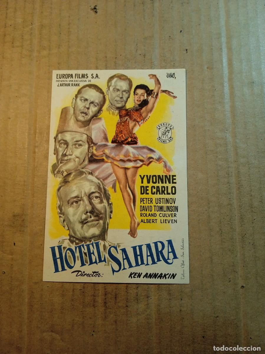 Cine: FOLLETO DE MANO CON PUBLICIDAD HOTEL SAHARA