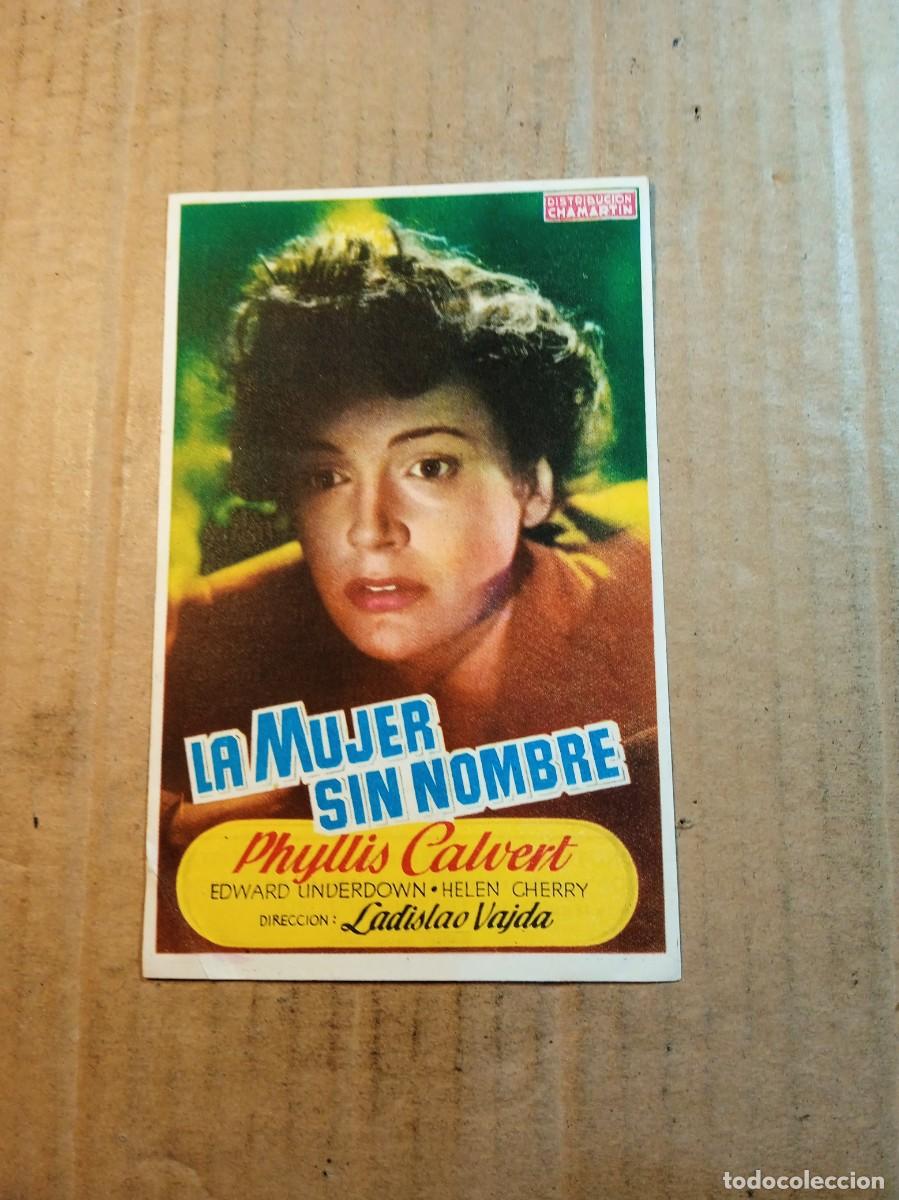  Flyers Publicitaires de films Anciens: FOLLETO DE MANO CON PUBLICIDAD LA MUJER SIN NOMBRE