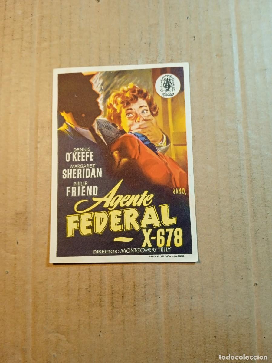 Cine: FOLLETO DE MANO CON PUBLICIDAD AGENTE FEDERAL X-678