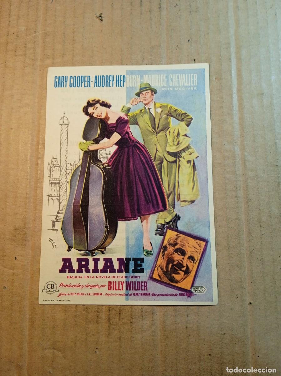 Cine: FOLLETO DE MANO CON PUBLICIDAD ADRIANE