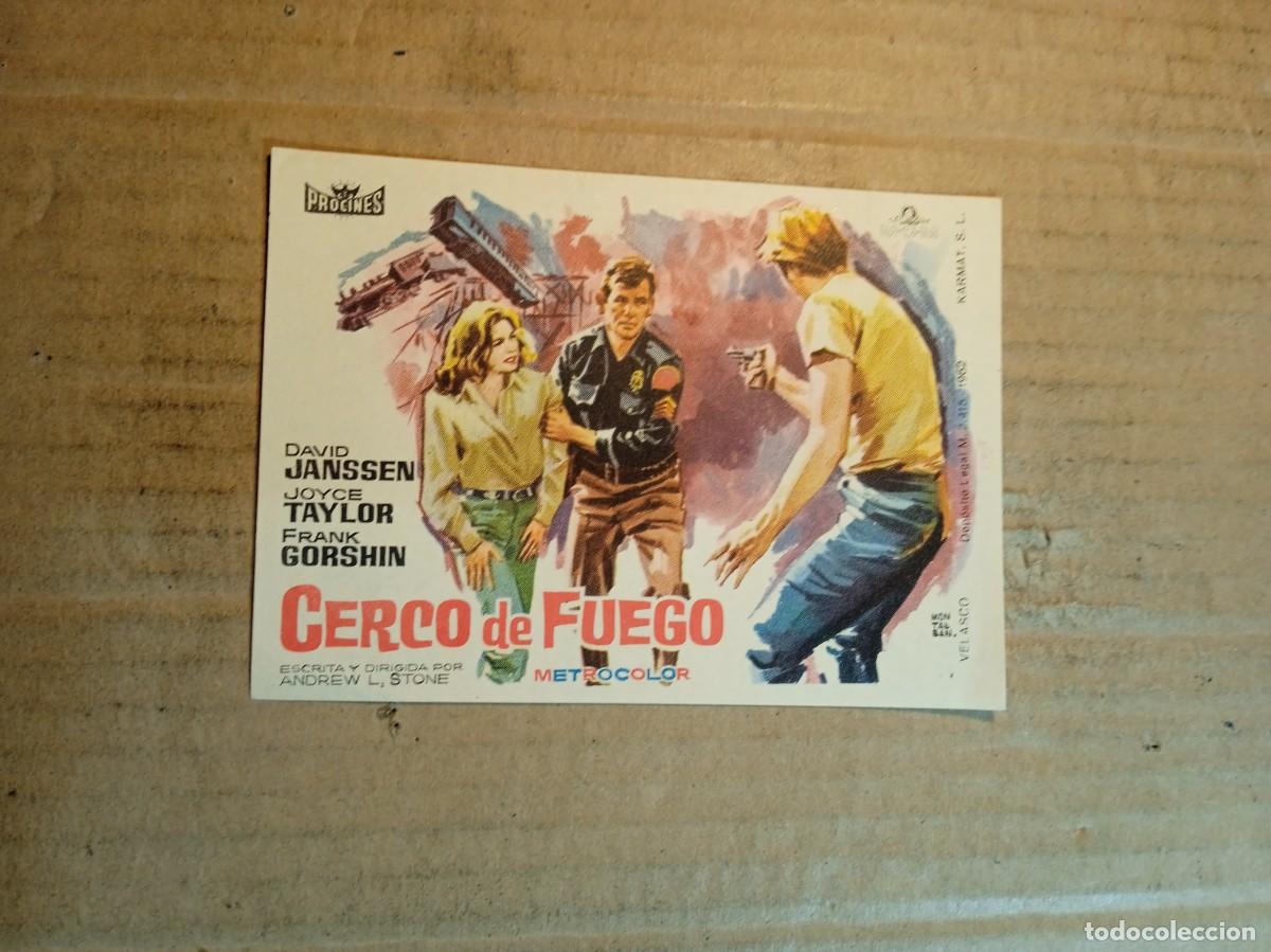 Cine: FOLLETO DE MANO CON PUBLICIDAD CERCO DE FUEGO