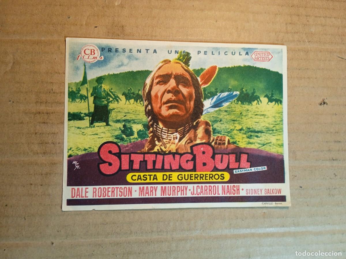 Kino: FOLLETO DE MANO CON PUBLICIDAD SITTING BULL CASTA DE GUERREROS