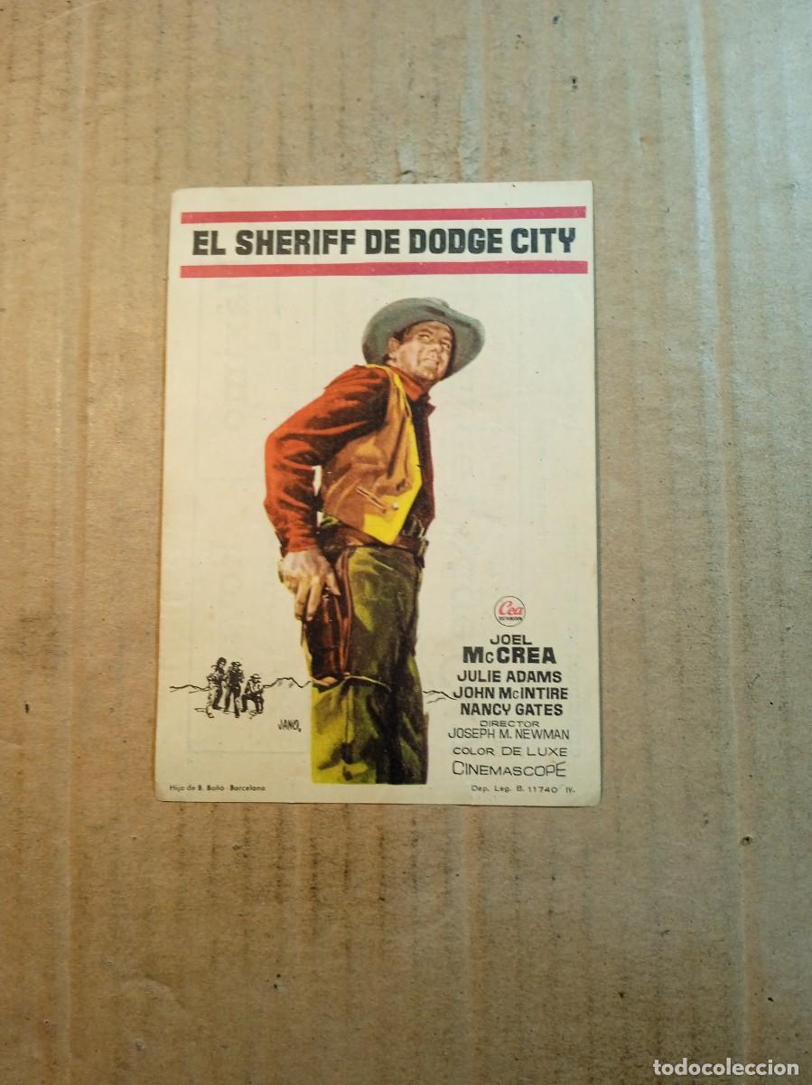Cinema: FOLLETO DE MANO CON PUBLICIDAD EL SHERIFF DE DODGE CITY