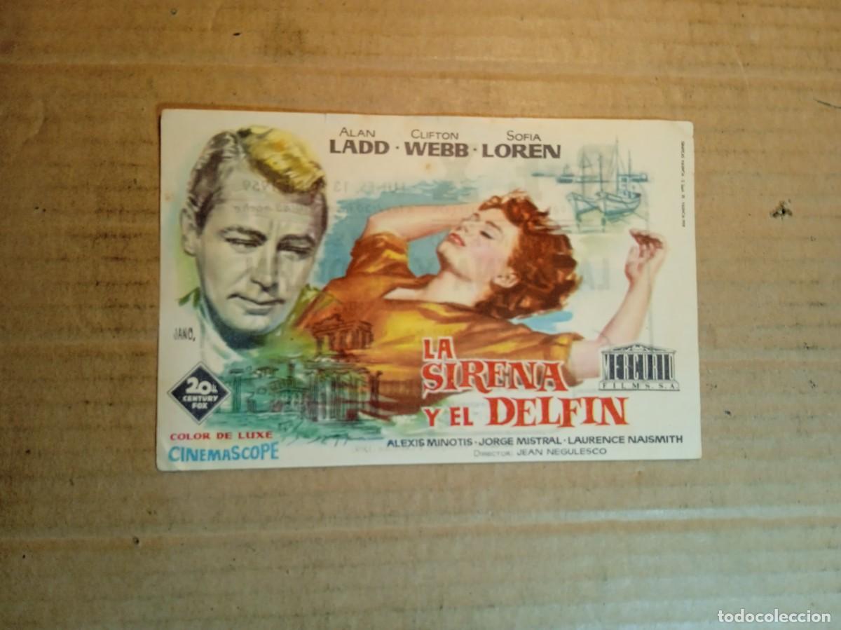  Flyers Publicitaires de films Anciens: FOLLETO DE MANO CON PUBLICIDAD LA SIRENA Y EL DELFIN