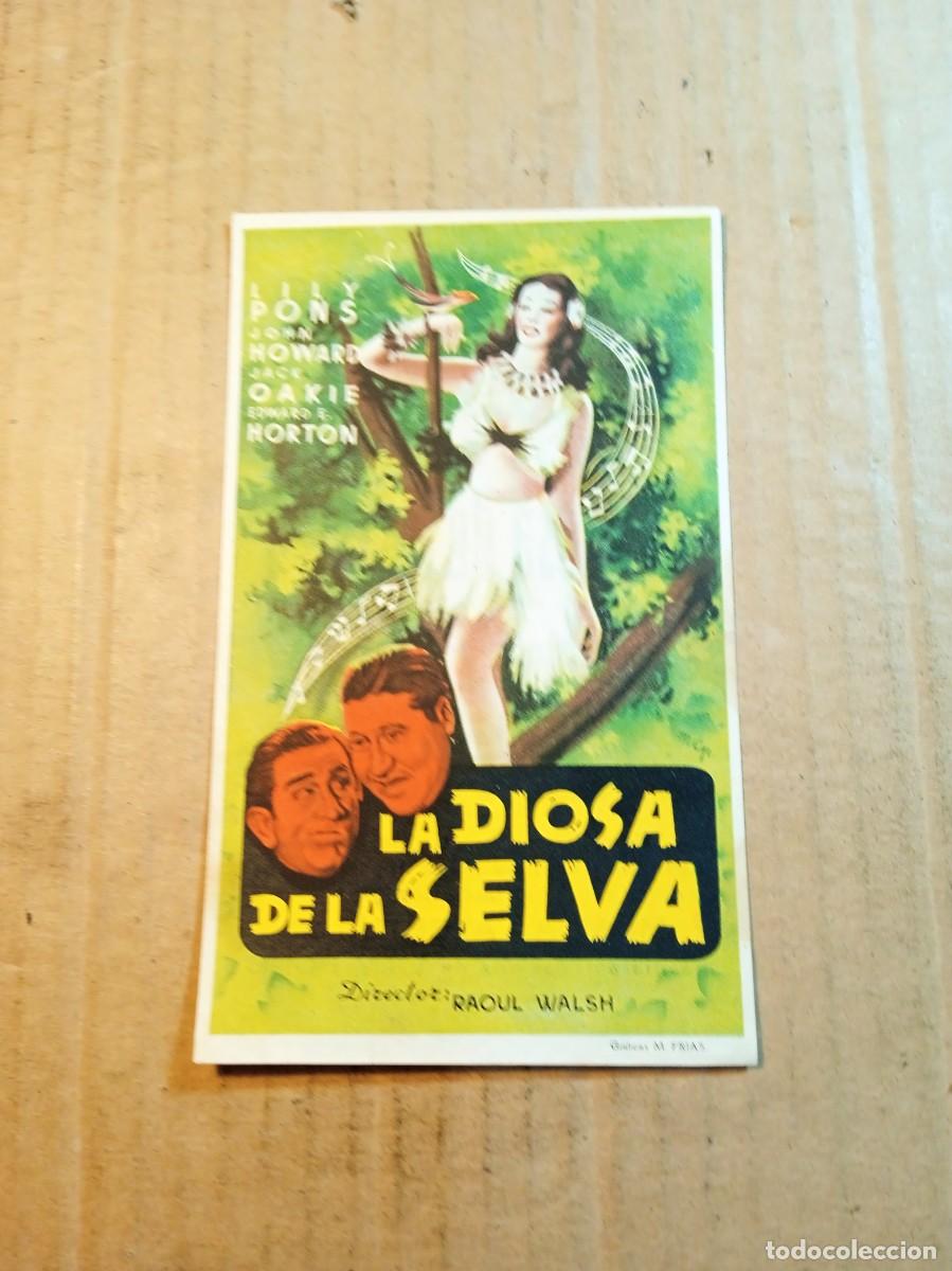 Cine: FOLLETO DE MANO CON PUBLICIDAD LA DIOSA DE LA SELVA
