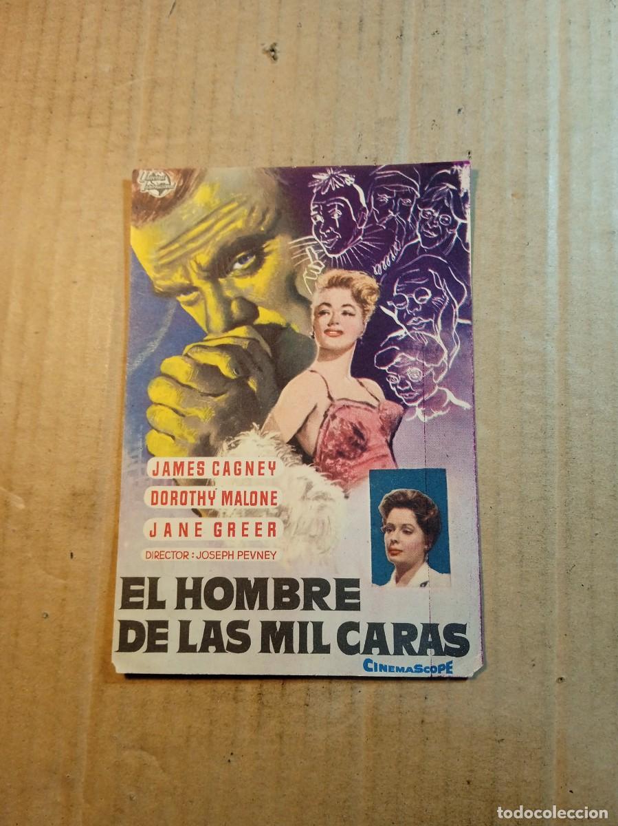  Flyers Publicitaires de films Anciens: FOLLETO DE MANO CON PUBLICIDAD EL HOMBRE DE LAS MIL CARAS