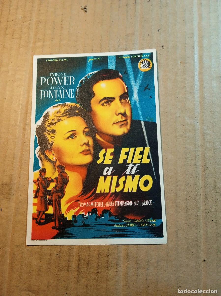 Kino: FOLLETO DE MANO CON PUBLICIDAD SE FIEL A TI MISMO