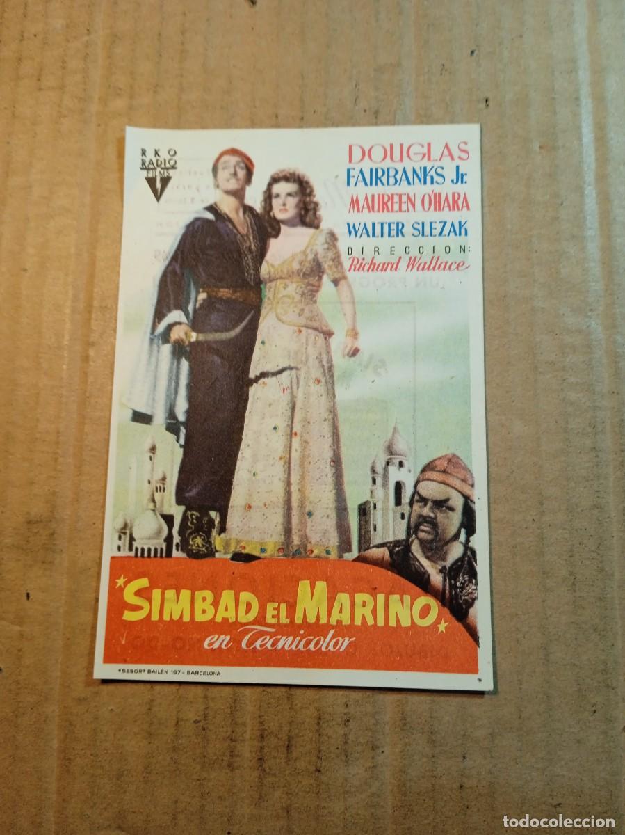 Cinema: FOLLETO DE MANO CON PUBLICIDAD SIMBAD EL MARINO