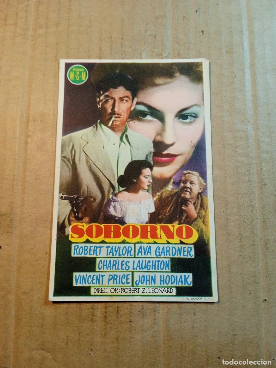 Folhetos de m&atilde;o de filmes antigos de cinema: FOLLETO DE MANO CON PUBLICIDAD SOBORNO
