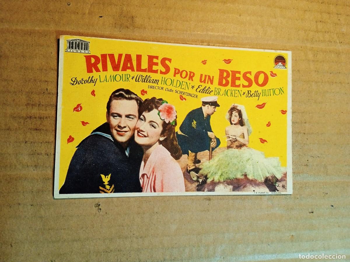 Cine: FOLLETO DE MANO CON PUBLICIDAD RIVALES POR UN BESO