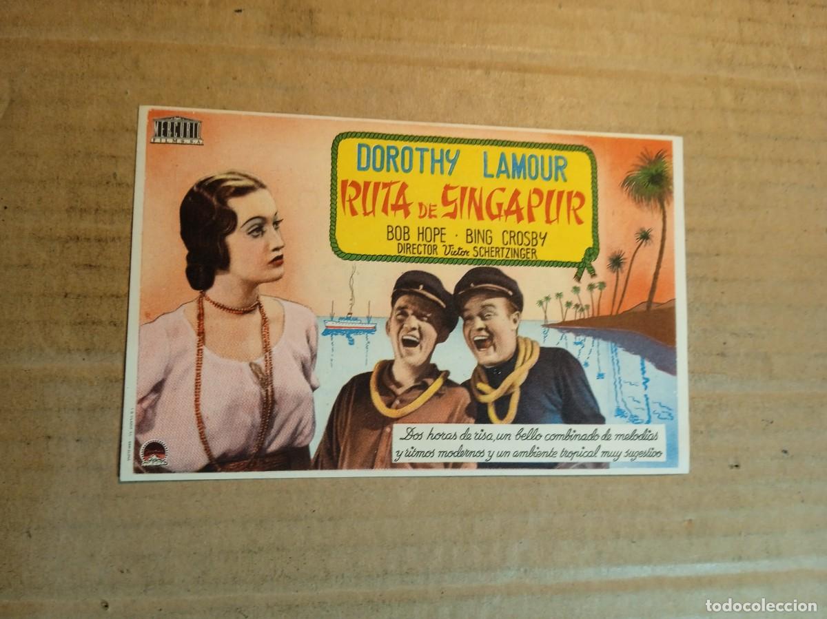 Kino: FOLLETO DE MANO CON PUBLICIDAD RUTA DE SINGAPUR