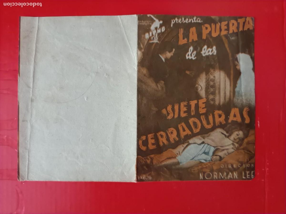  Foglietti di film di film antichi di cinema: LA PUERTA DE LAS SIETE CERRADURAS. ES DOBLE, LILLI PALMER, RICHARD BIRD.