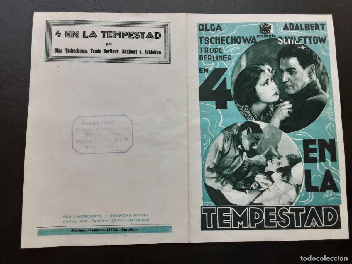 Cine: 4 EN LA TEMPESTAD, OLGA TSCHECHOWA, ADALBERT SCHLETTOW.