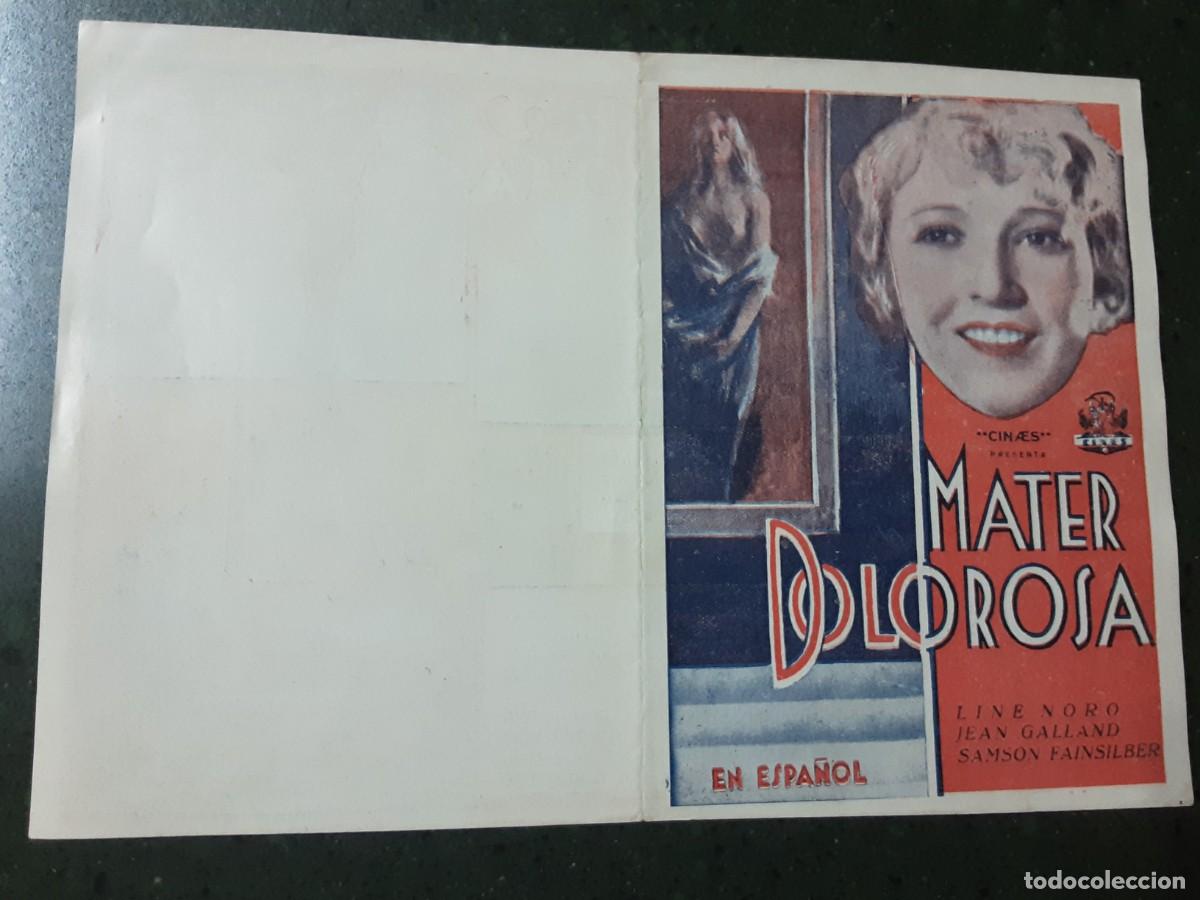 Cine: MATER DOLOROSA, LINE NORO, JEAN GALLAND, SAMSON FAINSILBER.