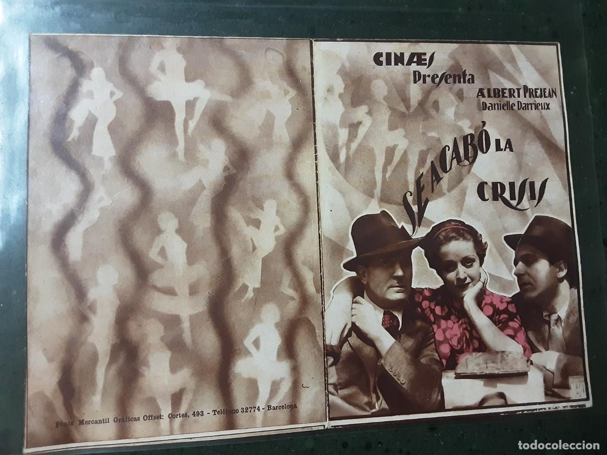 Cine: SE ACAB&Oacute; LA CRISIS, ALBERT PREJEAN, DANIELLE DARRIEUX.