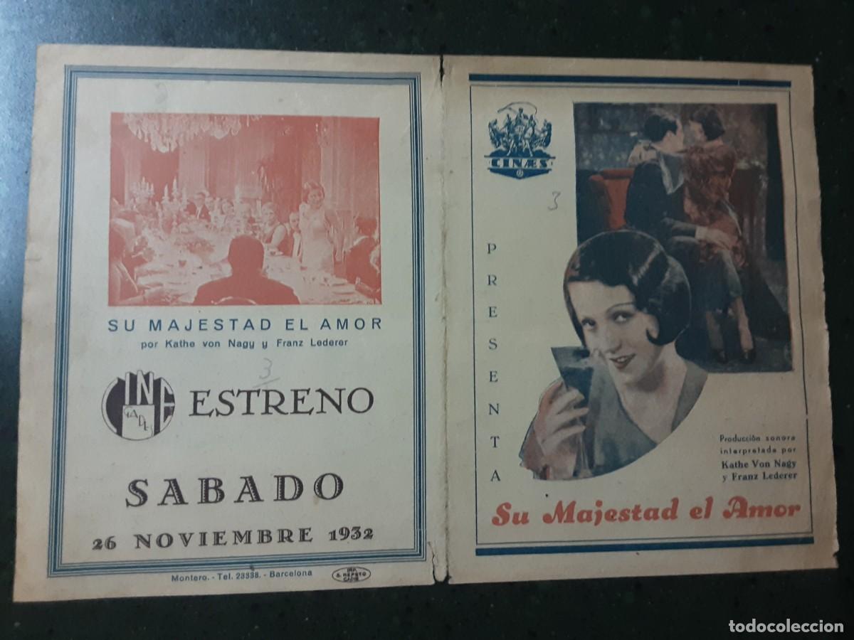 Cine: SU MAJESTAD EL AMOR, KATHE VON NAGY, FRANZ LEDERER.