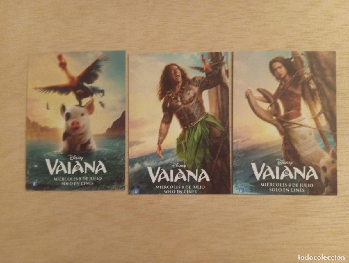 Cine: 3 FANCARD DE *&rdquo; VAIANA **. 9 x 6.5 CMS