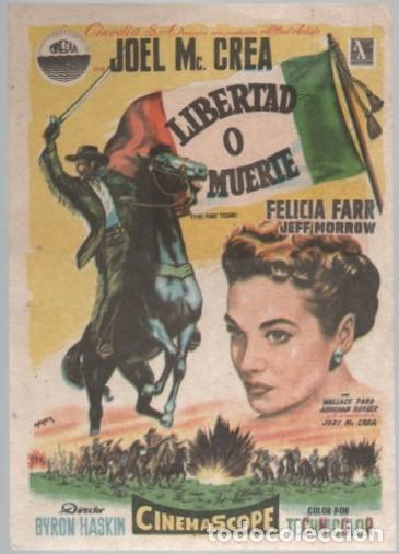 Cine: PROGRAMA DE CINE: LIBERTAD O MUERTE PC-11573 - Foto 1