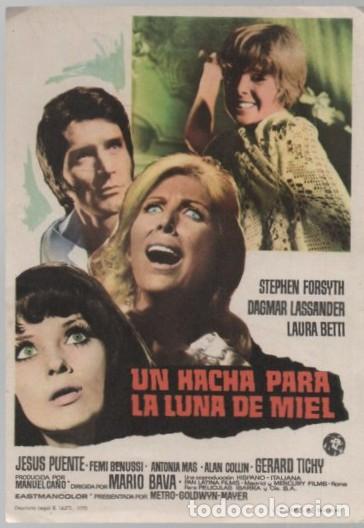 Cine: PROGRAMA DE CINE: UN HACHA PARA LA LUNA DE MIEL PC-11588