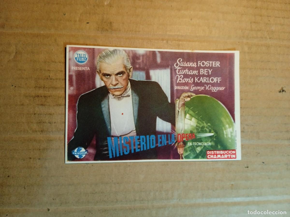 Cine: FOLLETO DE MANO CON PUBLICIDAD MISTERIO EN LA OPERA